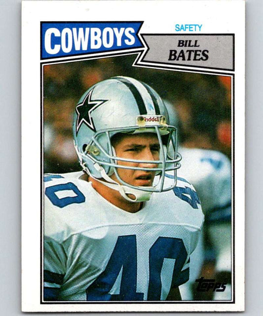 1987 Topps #270 Bill Bates Cowboys NFL Football Image 1