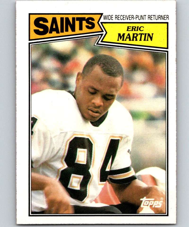1987 Topps #276 Eric Martin RC Rookie Saints NFL Football Image 1