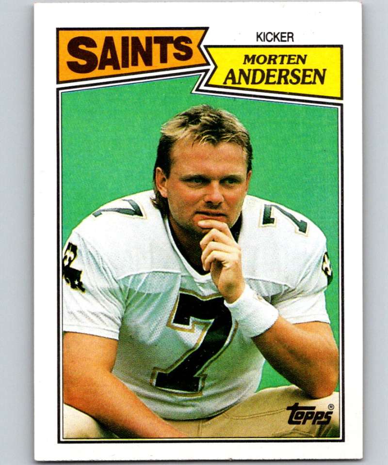 1987 Topps #277 Morten Andersen Saints NFL Football Image 1