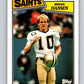 1987 Topps #278 Brian Hansen Saints NFL Football Image 1