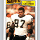 1987 Topps #282 Jumpy Geathers RC Rookie Saints NFL Football Image 1