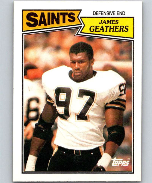1987 Topps #282 Jumpy Geathers RC Rookie Saints NFL Football Image 1