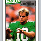 1987 Topps #300 John Teltschik RC Rookie Eagles NFL Football