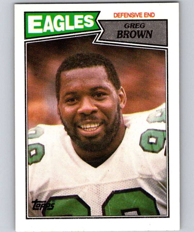 1987 Topps #303 Greg Brown Eagles NFL Football Image 1