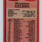 1987 Topps #306 Warren Moon Oilers TL NFL Football