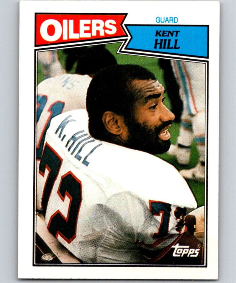 1987 Topps #312 Kent Hill Oilers NFL Football Image 1