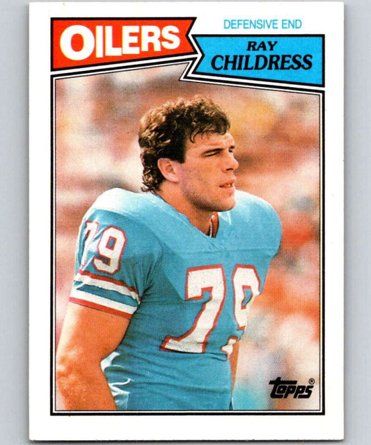 1987 Topps #314 Ray Childress Oilers NFL Football Image 1