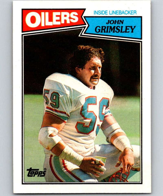 1987 Topps #315 John Grimsley RC Rookie Oilers NFL Football
