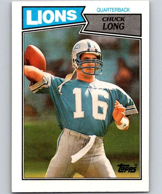 1987 Topps #318 Chuck Long RC Rookie Lions NFL Football
