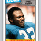 1987 Topps #320 Garry James RC Rookie Lions NFL Football Image 1