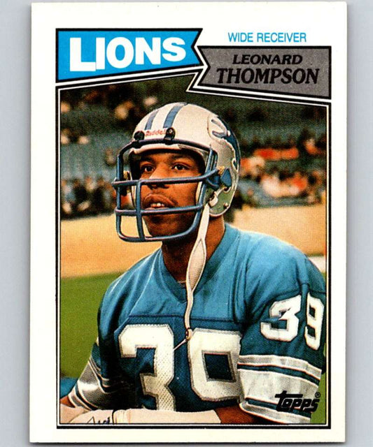 1987 Topps #322 Leonard Thompson Lions NFL Football Image 1