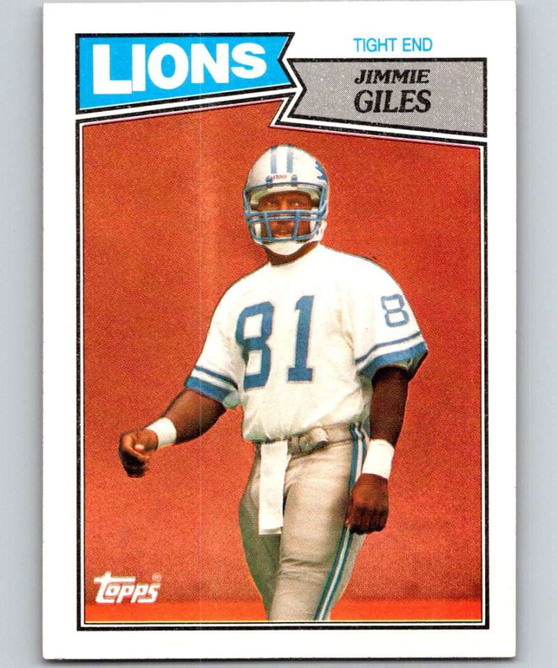 1987 Topps #324 Jimmie Giles Lions NFL Football Image 1