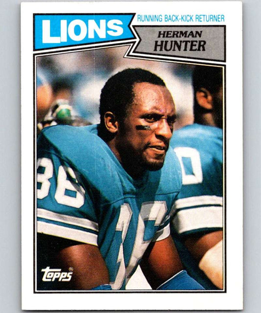 1987 Topps #325 Herman Hunter Lions NFL Football Image 1