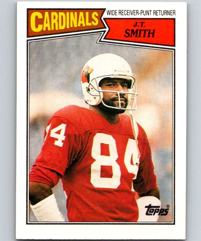 1987 Topps #334 J.T. Smith Cardinals NFL Football Image 1