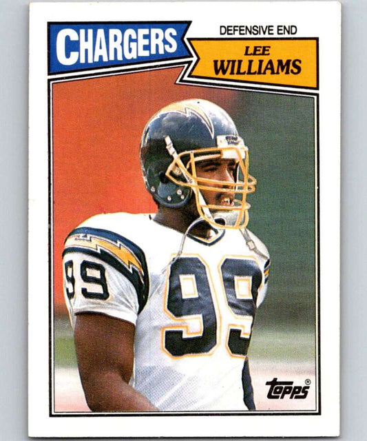 1987 Topps #346 Lee Williams RC Rookie Chargers NFL Football Image 1