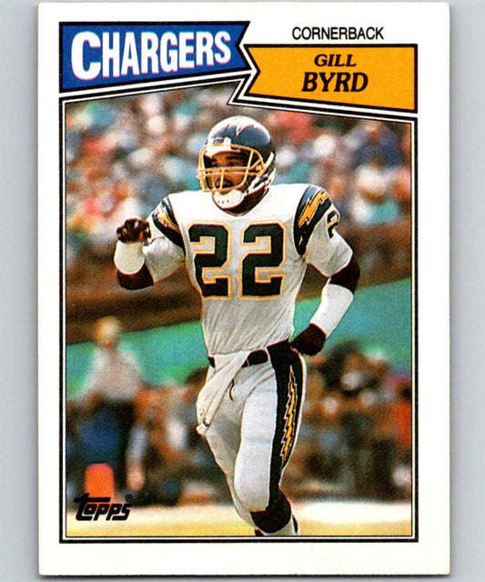 1987 Topps #349 Gill Byrd Chargers NFL Football Image 1