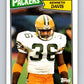 1987 Topps #352 Kenneth Davis RC Rookie Packers NFL Football
