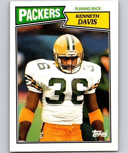 1987 Topps #352 Kenneth Davis RC Rookie Packers NFL Football