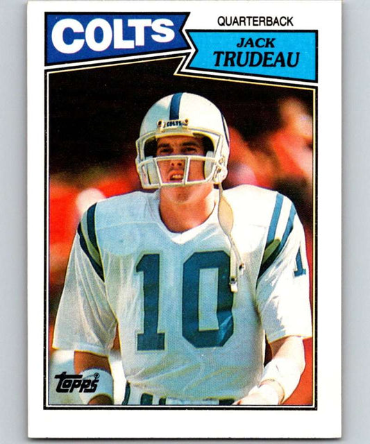 1987 Topps #373 Jack Trudeau RC Rookie Colts NFL Football Image 1