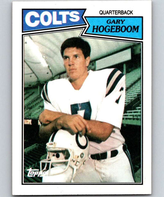 1987 Topps #374 Gary Hogeboom Colts NFL Football Image 1