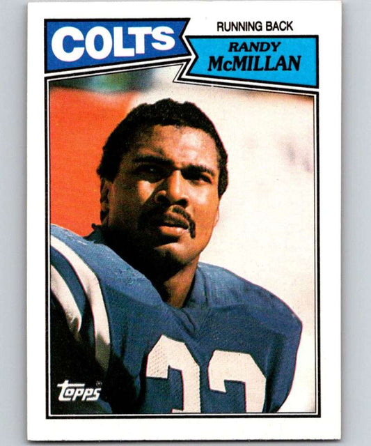 1987 Topps #375 Randy McMillan Colts NFL Football Image 1