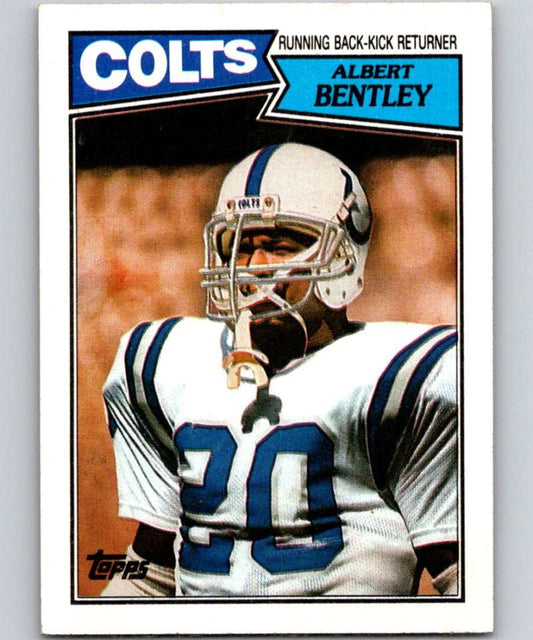 1987 Topps #376 Albert Bentley Colts NFL Football Image 1