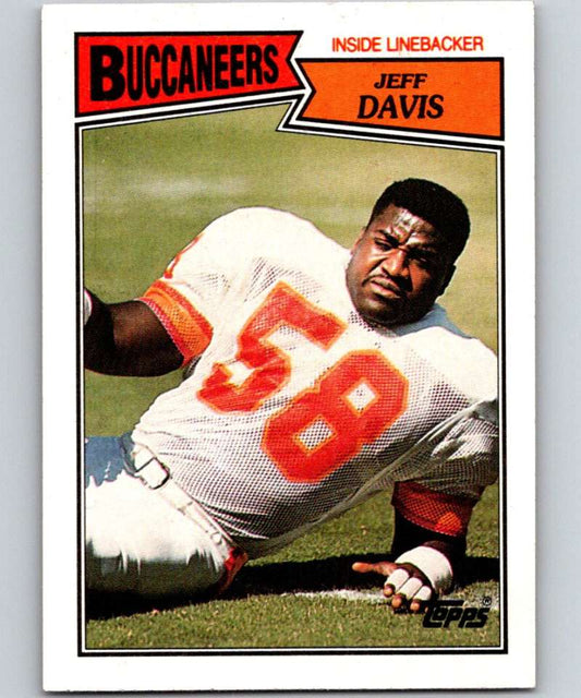 1987 Topps #392 Jeff Davis Buccaneers NFL Football Image 1