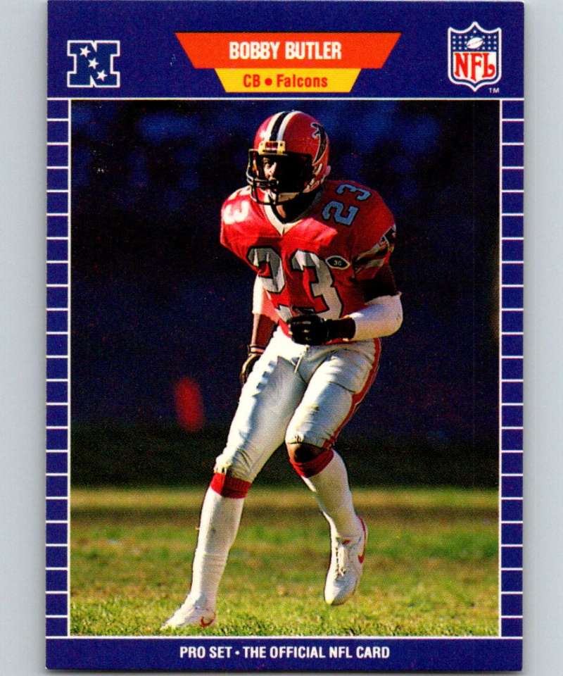 1989 Pro Set #4 Bobby Butler Falcons NFL Football Image 1