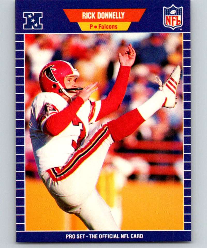 1989 Pro Set #8 Rick Donnelly Falcons NFL Football Image 1