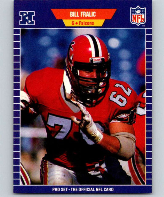 1989 Pro Set #9 Bill Fralic Falcons NFL Football Image 1