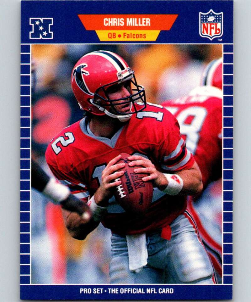 1989 Pro Set #12 Chris Miller RC Rookie Falcons NFL Football