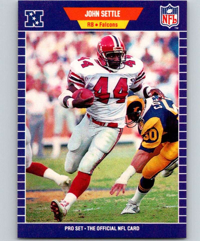 1989 Pro Set #15 John Settle RC Rookie Falcons NFL Football Image 1