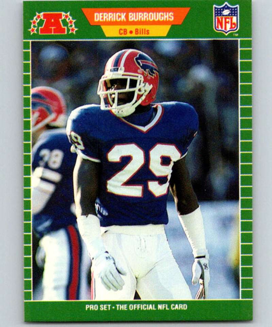 1989 Pro Set #18 Derrick Burroughs Bills NFL Football Image 1