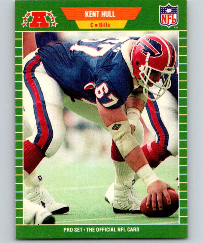1989 Pro Set #21 Kent Hull RC Rookie Bills NFL Football Image 1