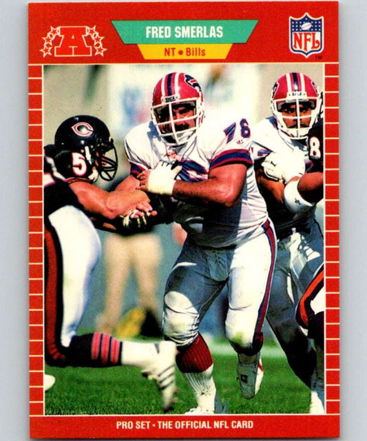 1989 Pro Set #27 Fred Smerlas Bills NFL Football Image 1
