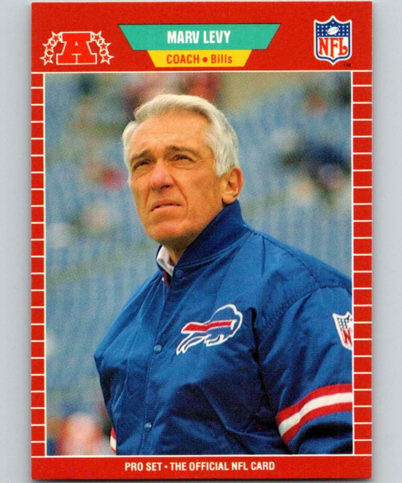 1989 Pro Set #34 Marv Levy Bills CO NFL Football