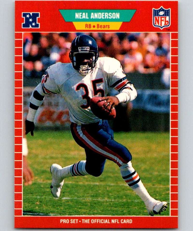 1989 Pro Set #35 Neal Anderson Bears NFL Football Image 1