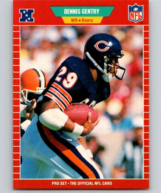 1989 Pro Set #40 Dennis Gentry Bears NFL Football Image 1