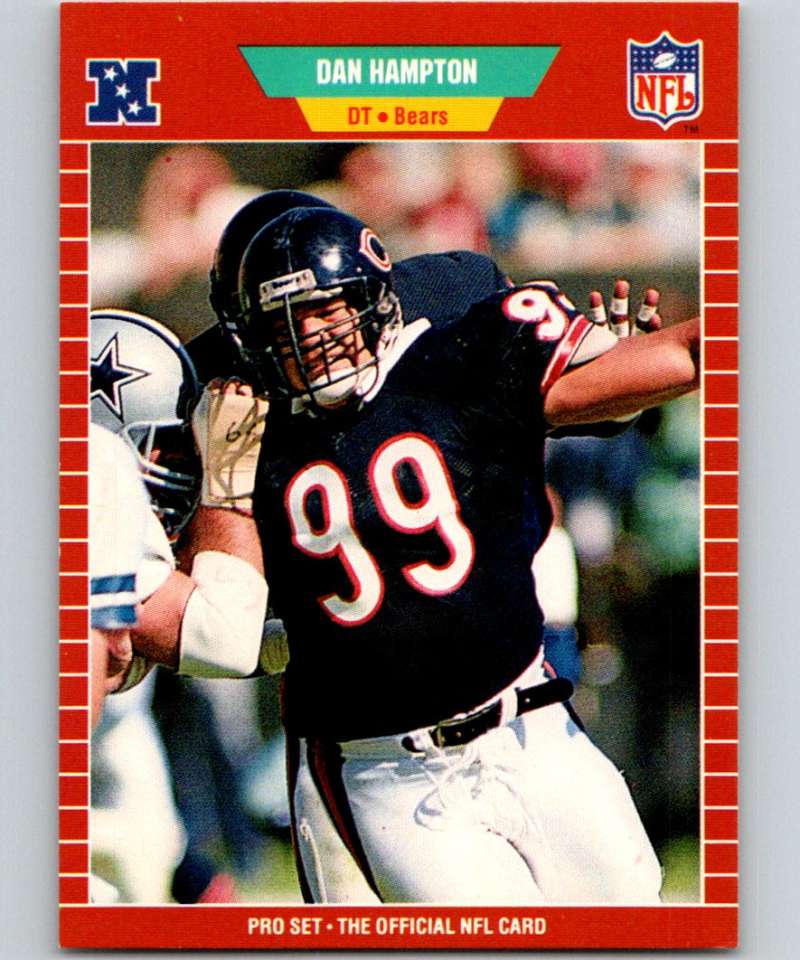 1989 Pro Set #41 Dan Hampton Bears NFL Football Image 1