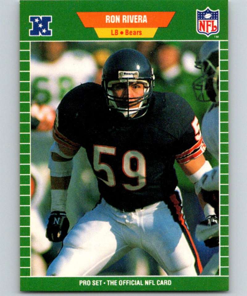 1989 Pro Set #48 Ron Rivera Bears NFL Football Image 1