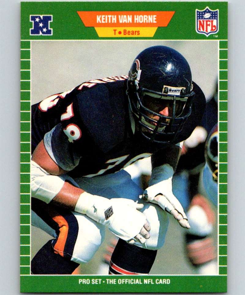 1989 Pro Set #52 Keith Van Horne RC Rookie Bears NFL Football Image 1