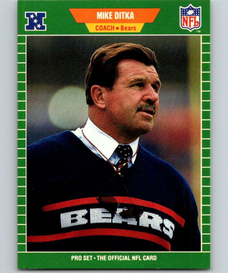 1989 Pro Set #53 Mike Ditka Bears CO NFL Football