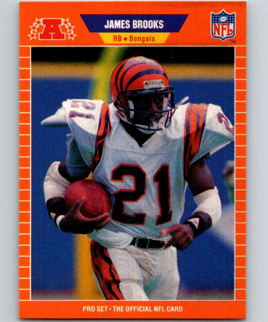 1989 Pro Set #55 James Brooks Bengals NFL Football Image 1