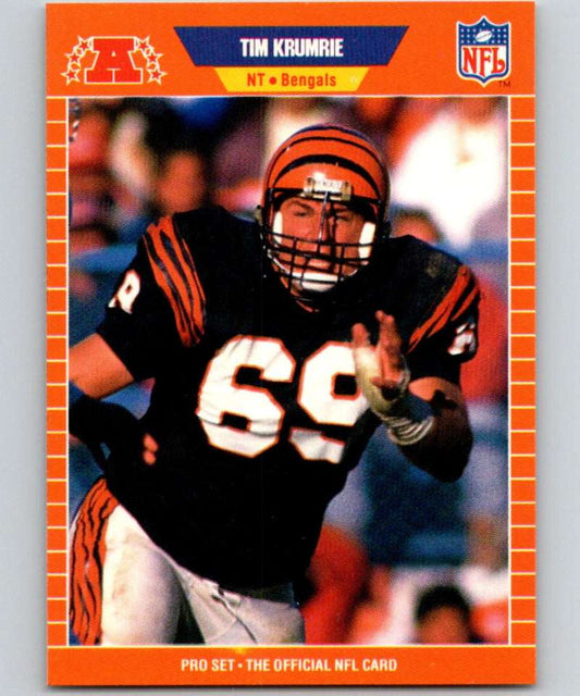 1989 Pro Set #63 Tim Krumrie Bengals NFL Football Image 1