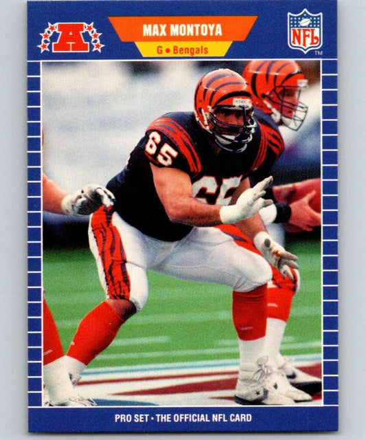 1989 Pro Set #65 Max Montoya Bengals NFL Football Image 1
