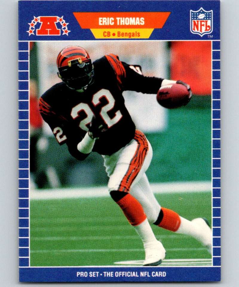 1989 Pro Set #68 Eric Thomas RC Rookie Bengals NFL Football Image 1
