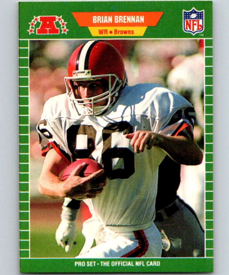 1989 Pro Set #73 Brian Brennan Browns NFL Football Image 1