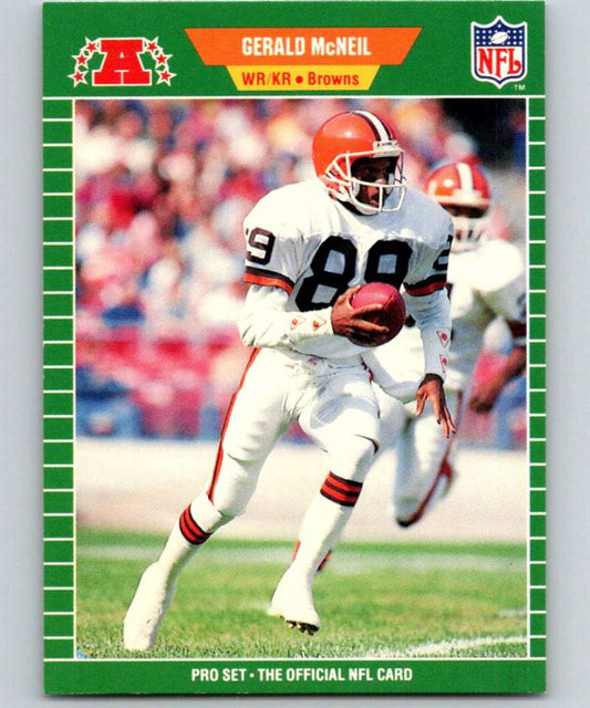 1989 Pro Set #81 Gerald McNeil Browns NFL Football Image 1