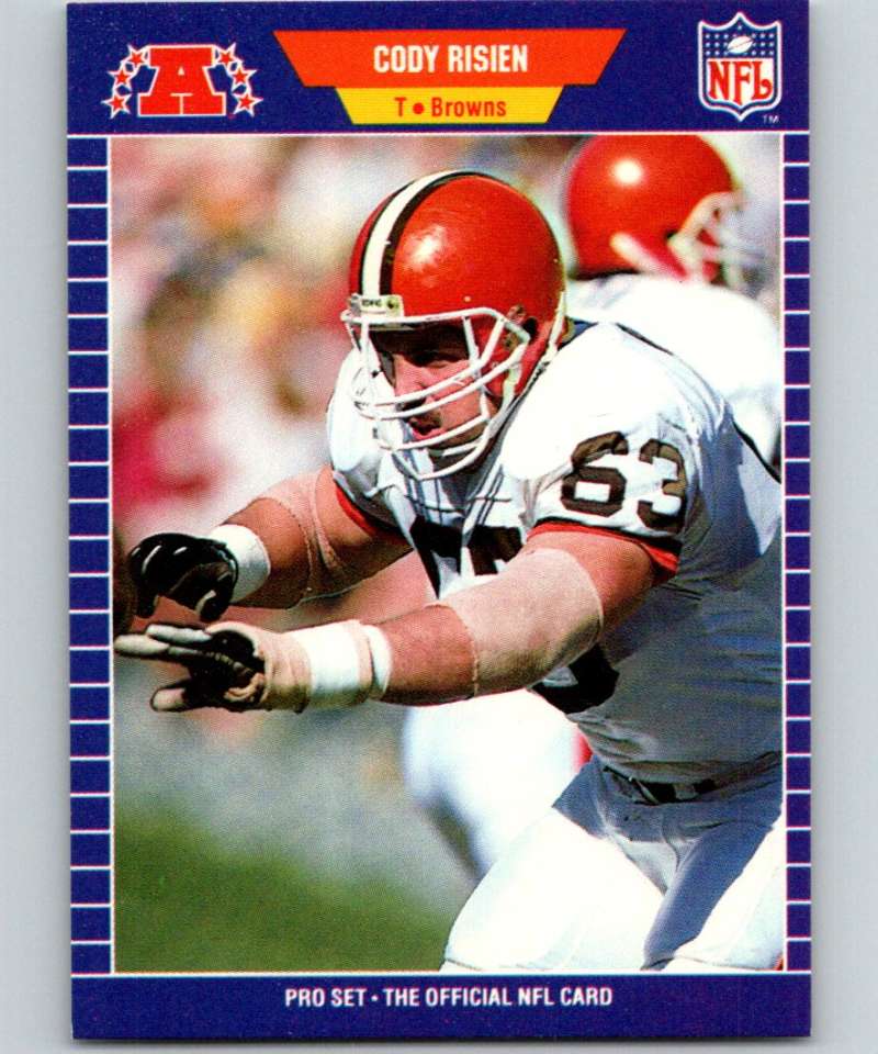 1989 Pro Set #83 Cody Risien Browns NFL Football Image 1