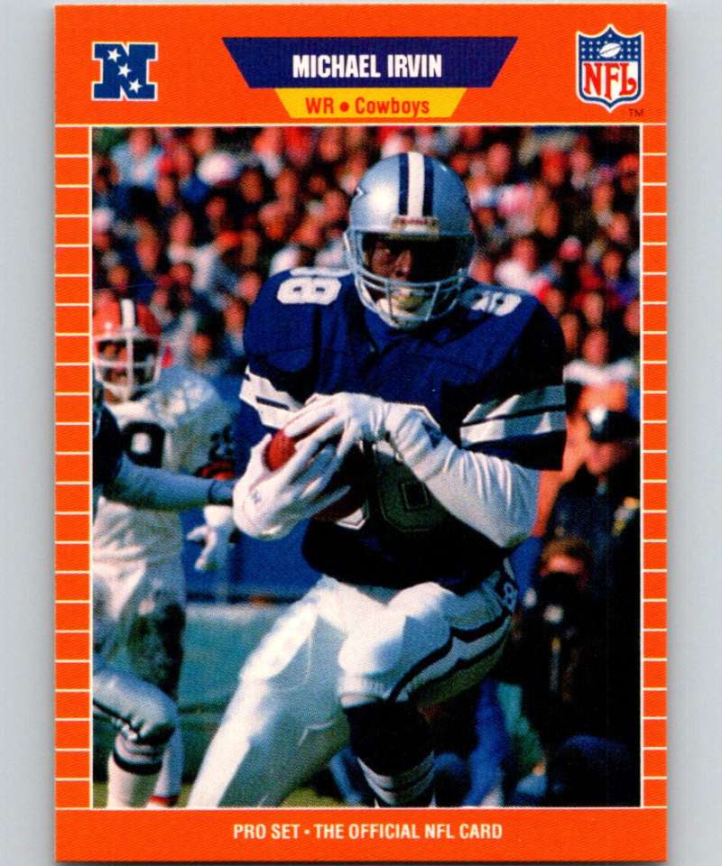1989 Pro Set #89 Michael Irvin RC Rookie Cowboys NFL Football